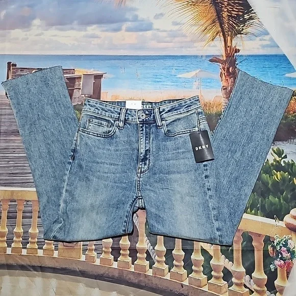 DKNY Raw Hem Crop‎ Flare Jeans Size 25 NWT - Picture 3 of 9